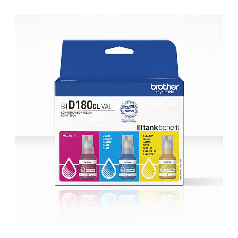 Brother BTD180CLVAL CMY Pack by Brother — Buy at FetchInk Australia