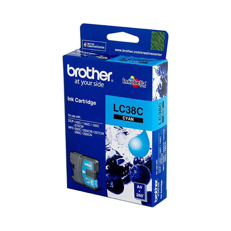 Brother LC38 Cyan Ink Cart by Brother — Buy at FetchInk Australia