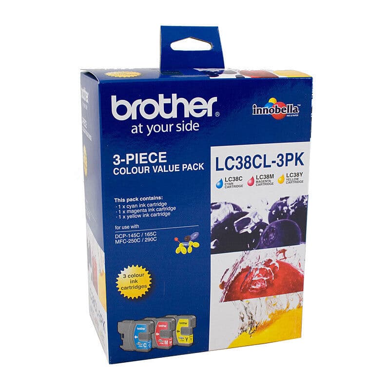Brother LC38 CMY Colour Pack by Brother — Buy at FetchInk Australia