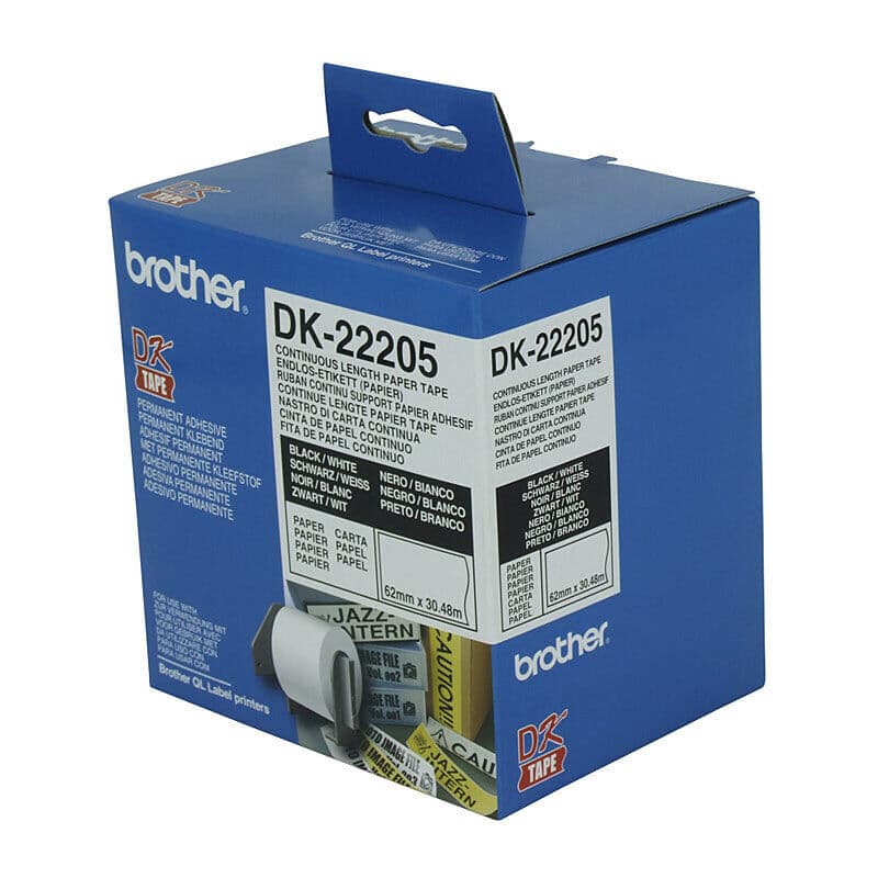 Brother DK22205 White Roll by Brother — Buy at FetchInk Australia