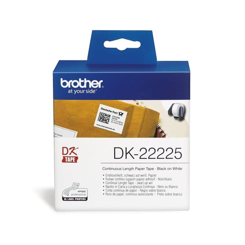Brother DK22225 White Roll by Brother — Buy at FetchInk Australia