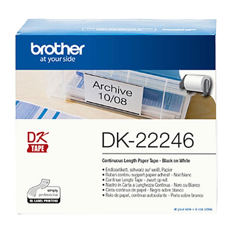 Brother DK22246 White Roll by Brother — Buy at FetchInk Australia