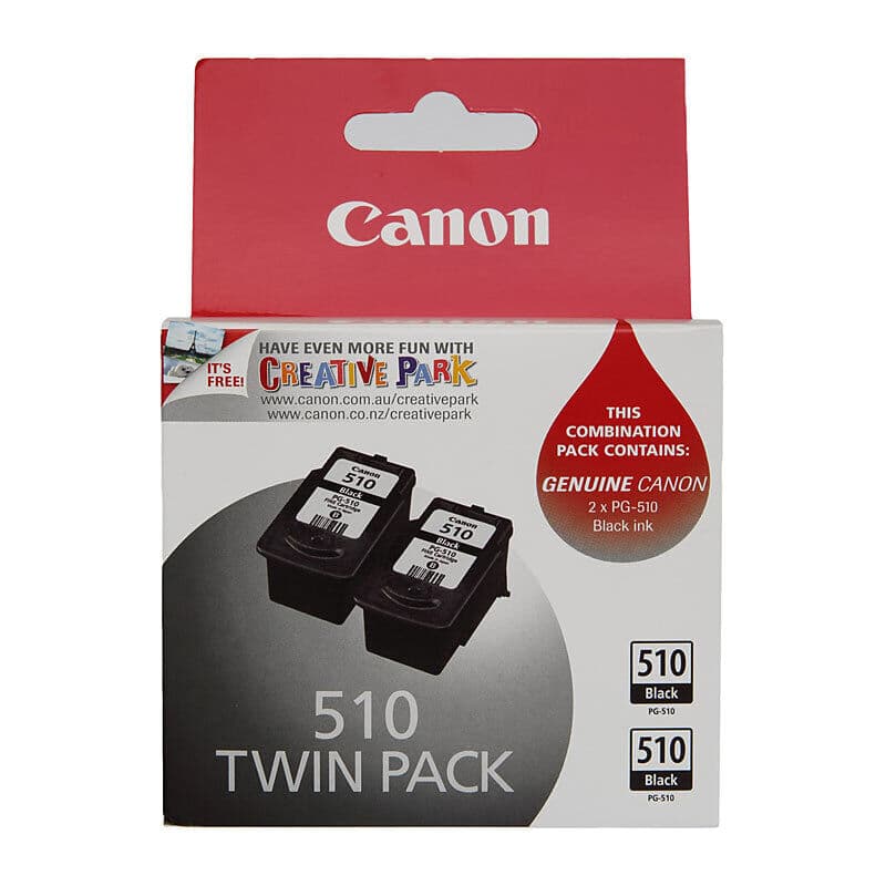 Canon PG510 Blk Ink Twin Pack by Canon — Buy at FetchInk Australia