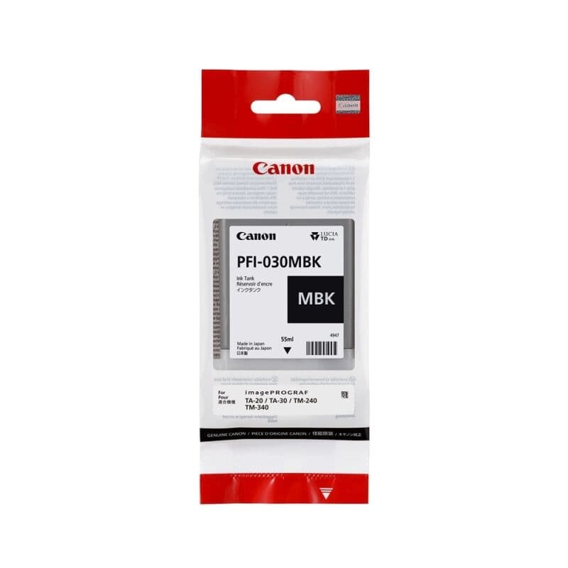 Canon PFI030 Matte Black Ink by Canon — Buy at FetchInk Australia
