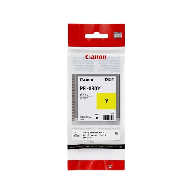 Canon PFI030 Yellow Ink by Canon — Buy at FetchInk Australia