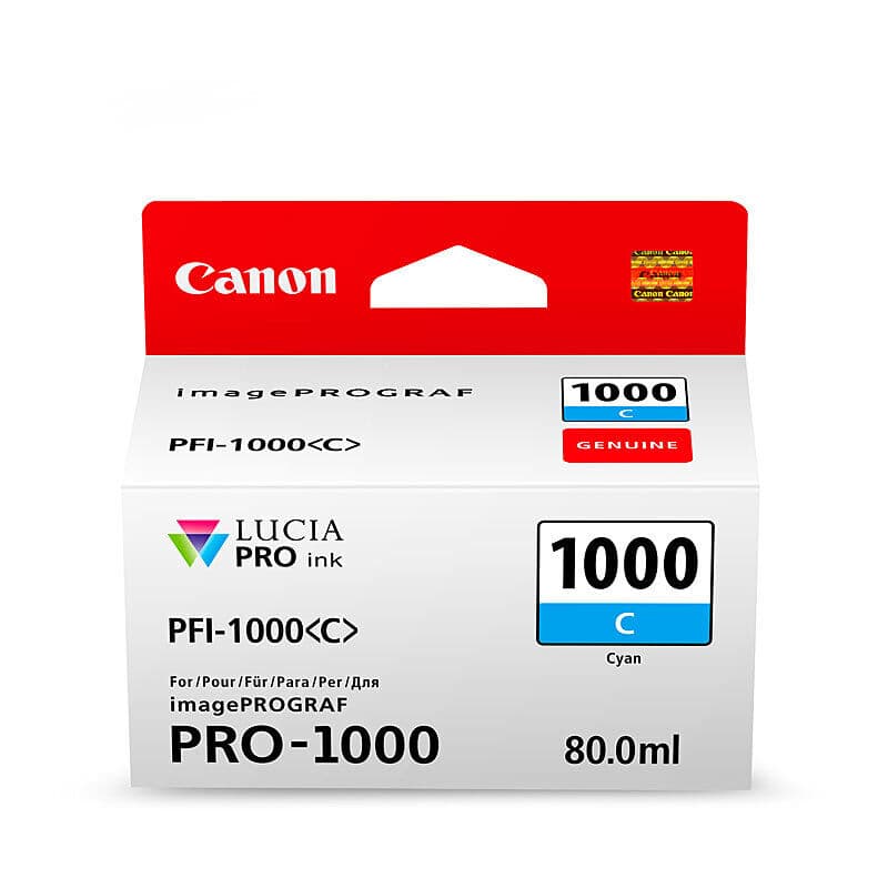 Canon PFI1000 Cyan Ink Cart by Canon — Buy at FetchInk Australia