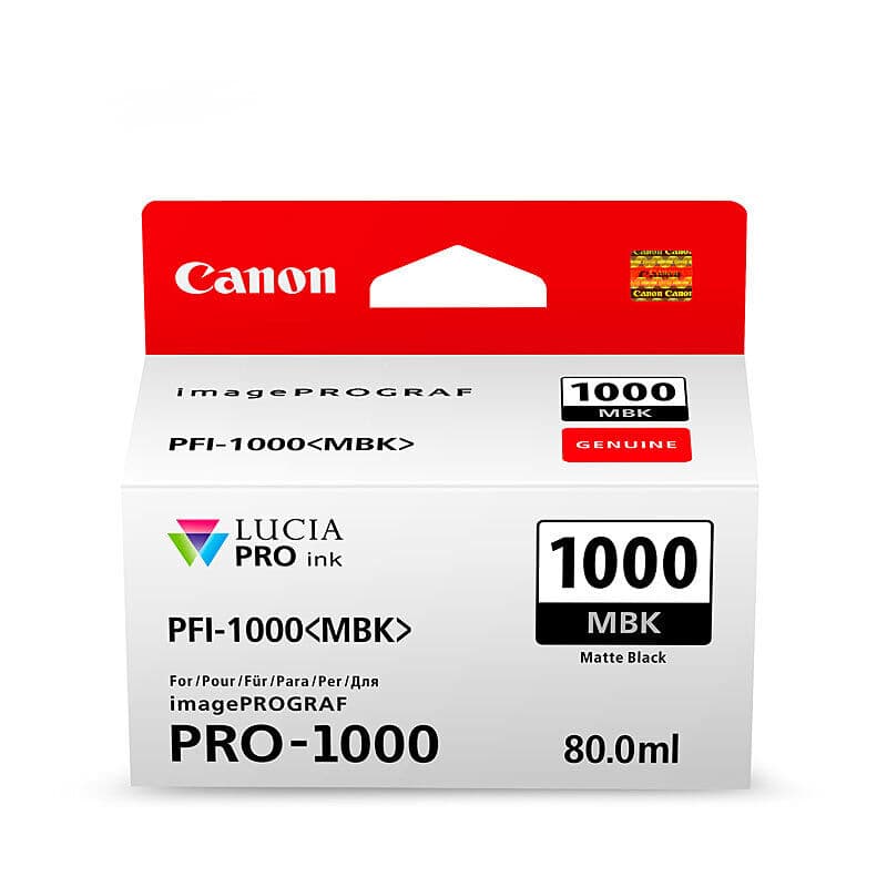 Canon PFI1000 Mat Blk Ink Cart by Canon — Buy at FetchInk Australia