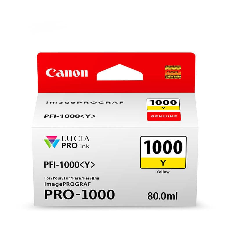 Canon PFI1000 Yellow Ink Cart by Canon — Buy at FetchInk Australia