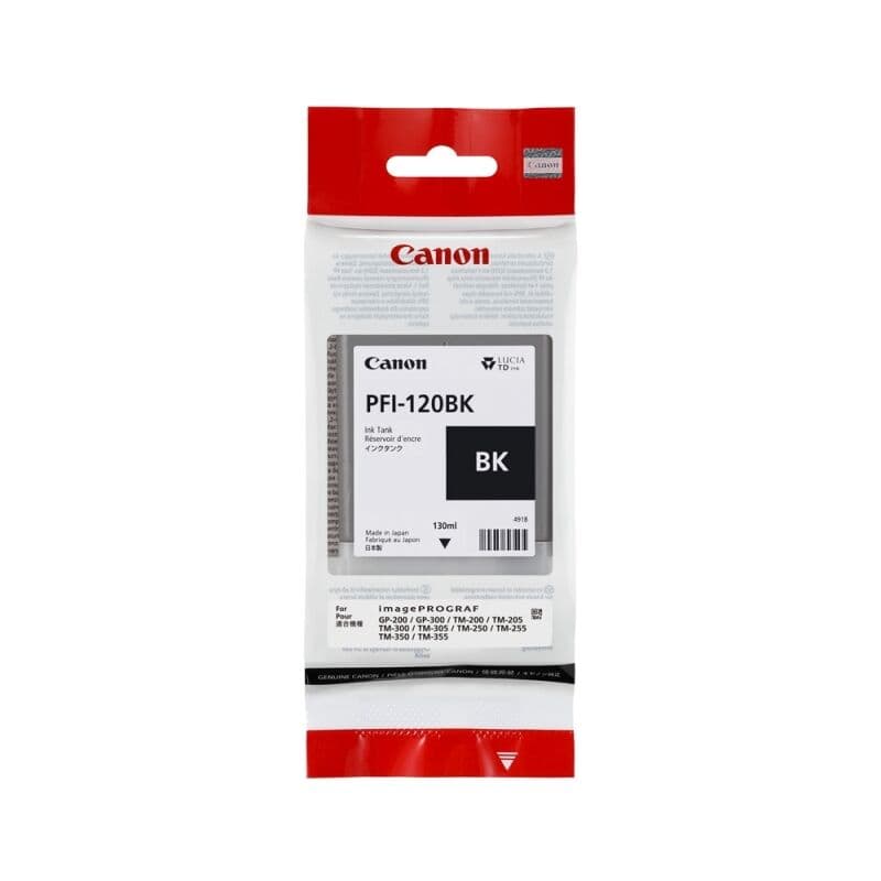 Canon PFI120 Black Ink by Canon — Buy at FetchInk Australia