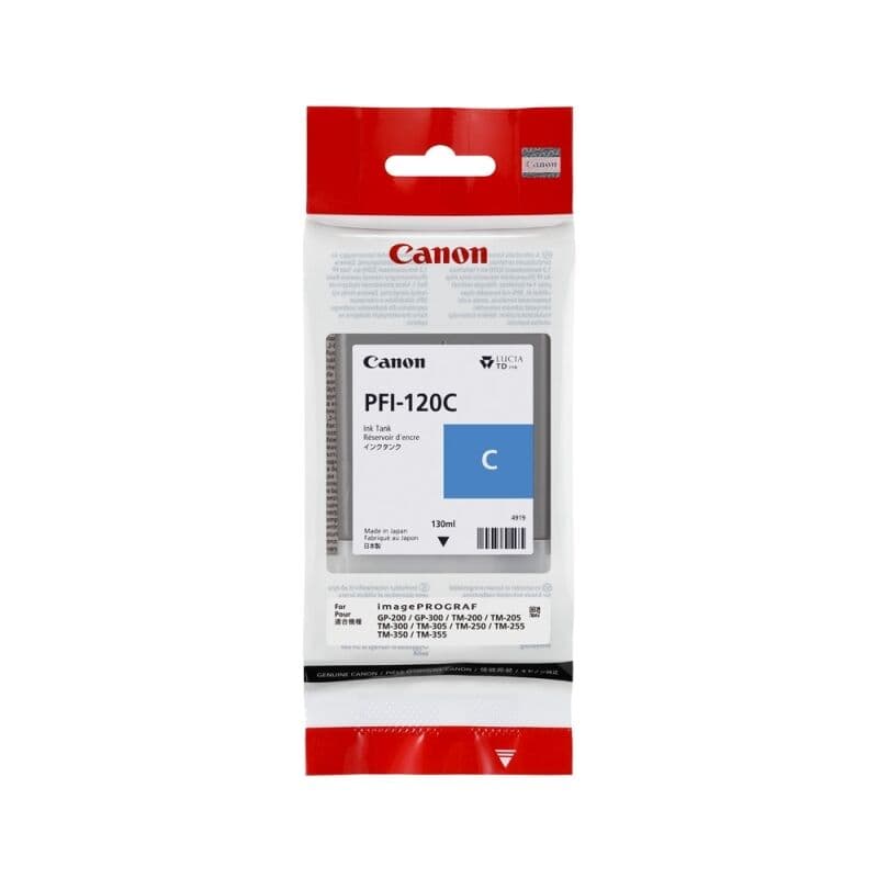 Canon PFI120 Cyan Ink by Canon — Buy at FetchInk Australia