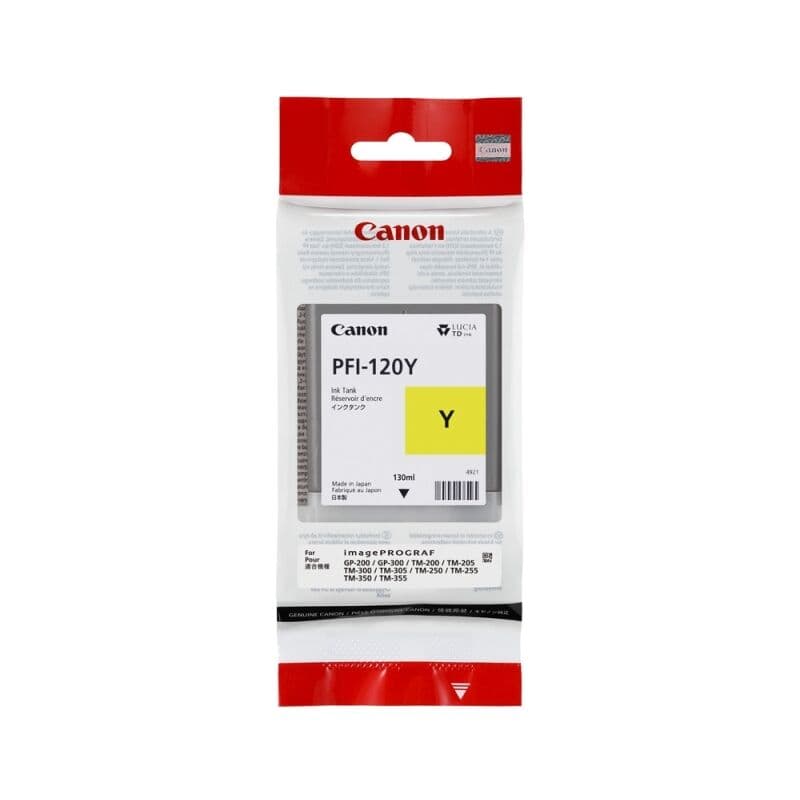Canon PFI120 Yellow Ink by Canon — Buy at FetchInk Australia