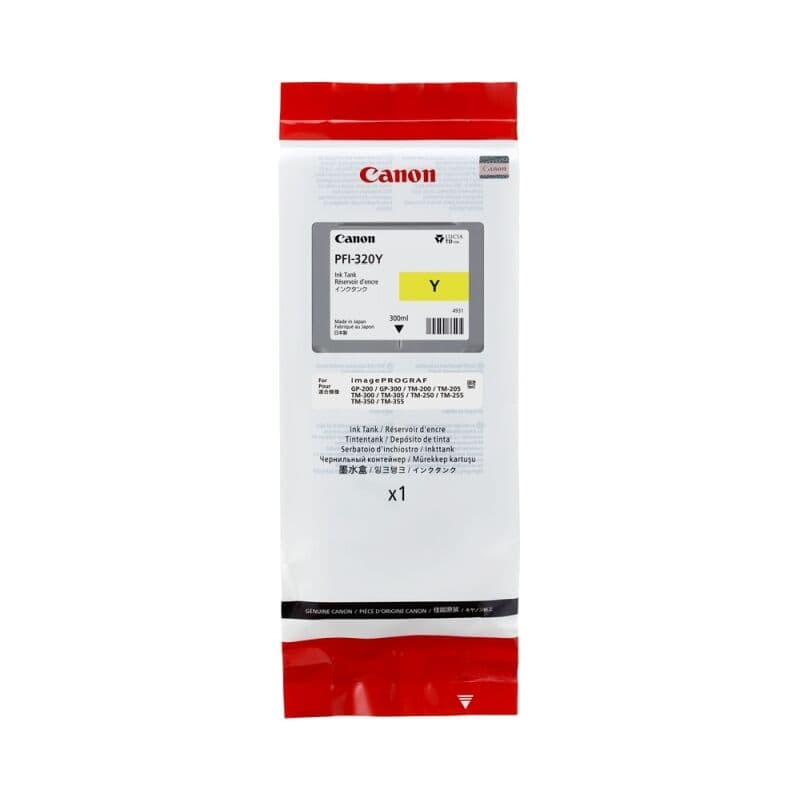 Canon PFI320 Yellow Ink by Canon — Buy at FetchInk Australia