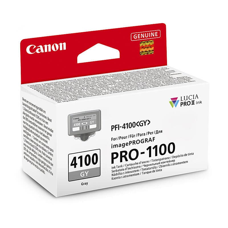 Canon PFI4100 Grey Ink Cart by Canon — Buy at FetchInk Australia