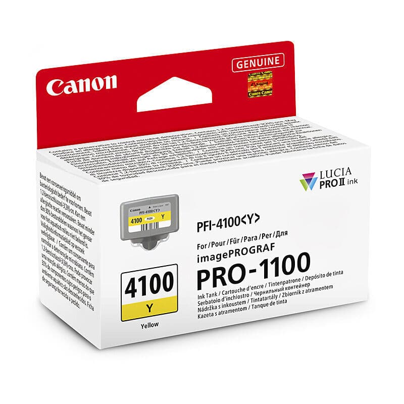 Canon PFI4100 Yellow Ink Cart by Canon — Buy at FetchInk Australia