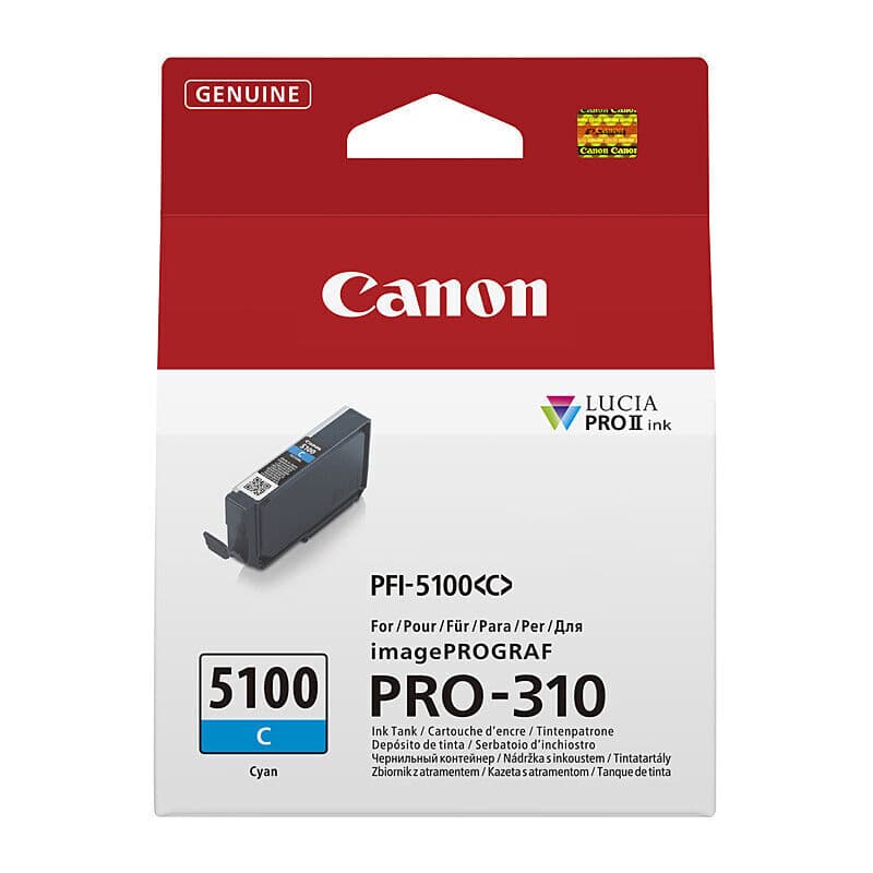 Canon PFI5100 Cyan Ink Cart by Canon — Buy at FetchInk Australia