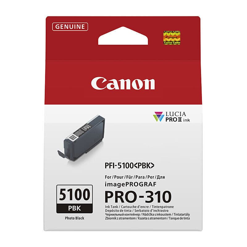 Canon PFI5100 Ph Blk Ink Cart by Canon — Buy at FetchInk Australia