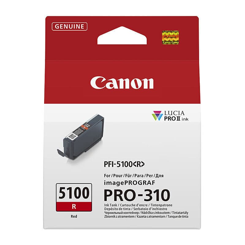 Canon PFI5100 Red Ink Cart by Canon — Buy at FetchInk Australia
