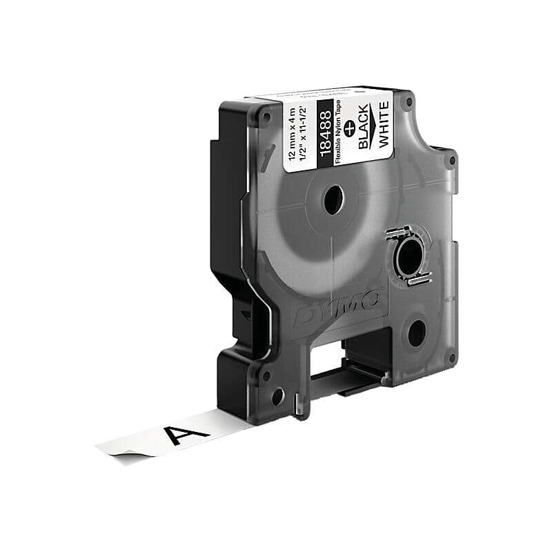 DymoRhino Blk on Wht 12mm Tape by Dymo — Buy at FetchInk Australia