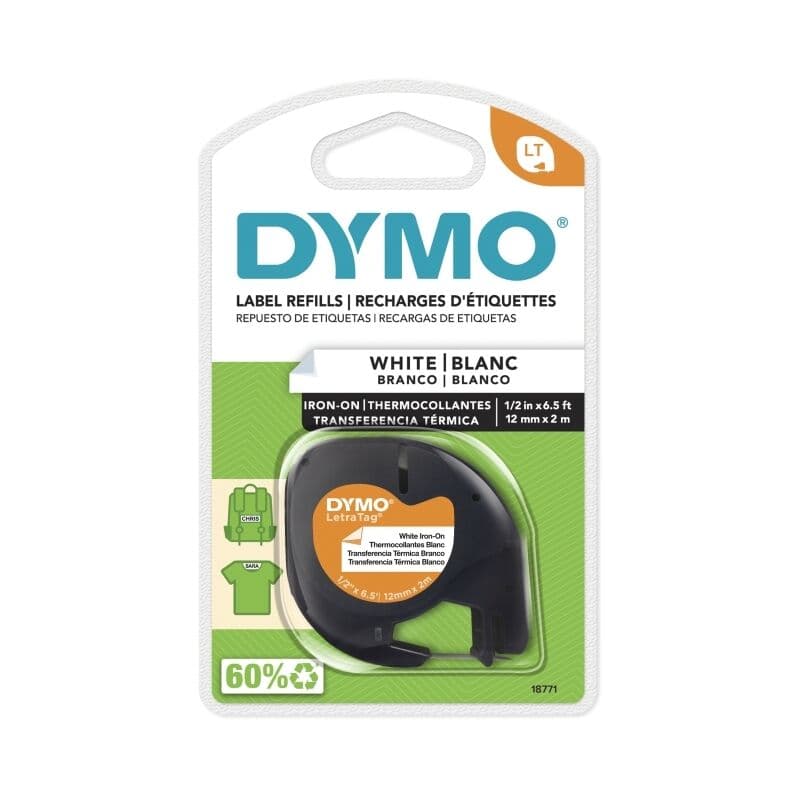 DY LetraTag Iron-OnTpe 12mmX2M by Dymo — Buy at FetchInk Australia