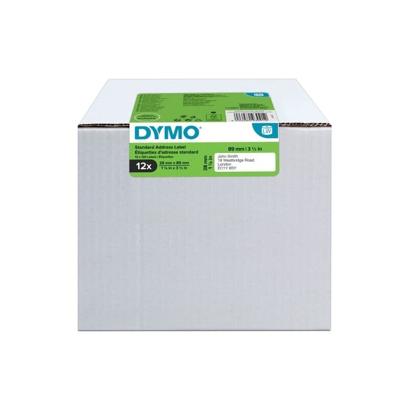 DY LW Std Add Lbl 28X89mm Pk12 by Dymo — Buy at FetchInk Australia