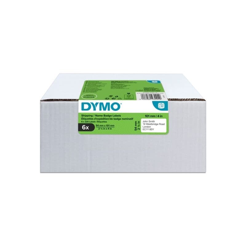 Dymo LW Ship Lbl 54X101m Pk6 by Dymo — Buy at FetchInk Australia