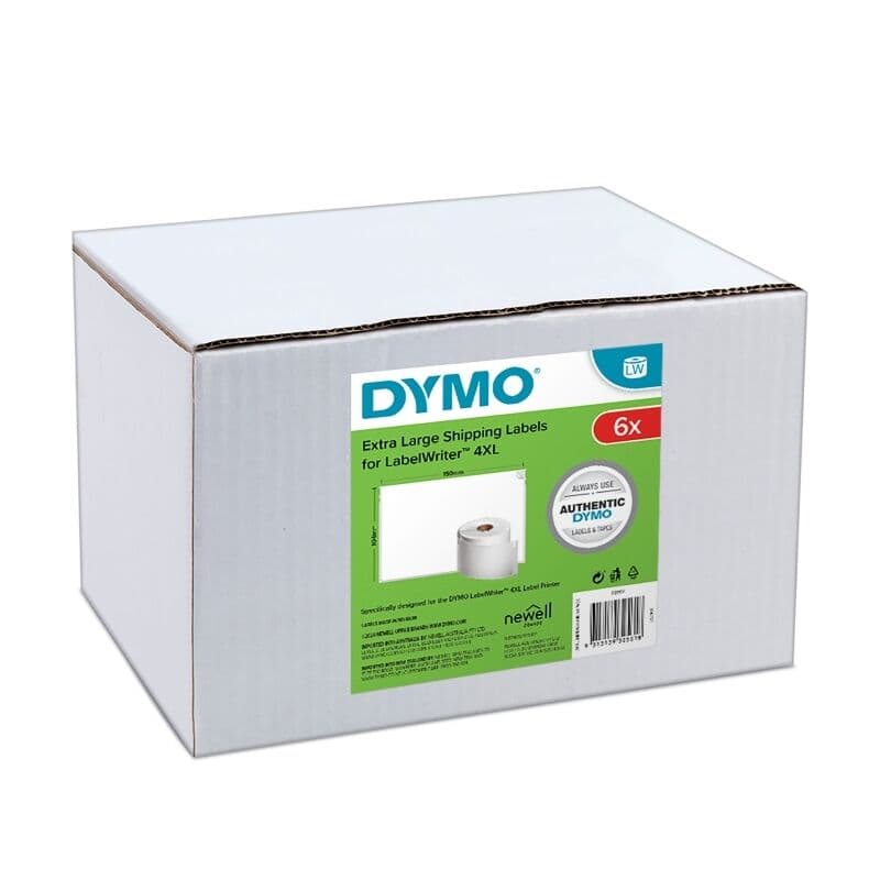 DY LW Shp Lbl 104x159mm Pk6 by Dymo — Buy at FetchInk Australia