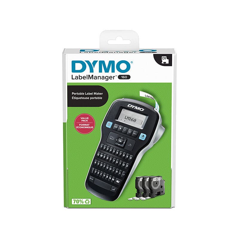 Dymo LabelManager 160P Value Pack with 3 D1 Tapes, Dymo, at FetchInk Australia