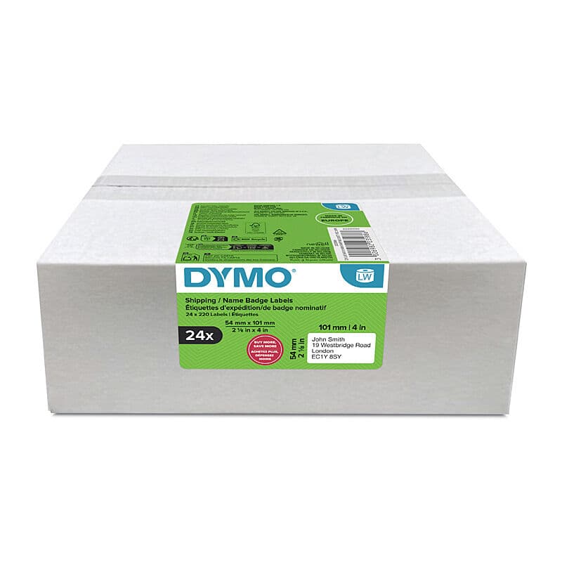 Dymo LabelWriter Shipping Labels 54 x 101mm, Pack of 24, Dymo, at FetchInk Australia
