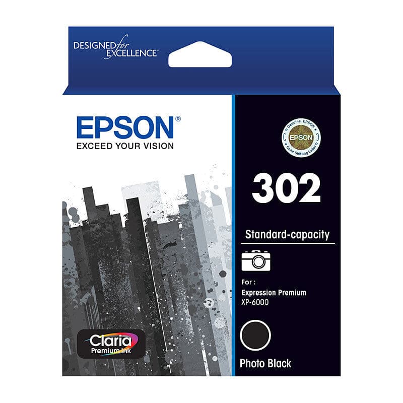 Epson 302 Photo Black Ink Cart by Epson — Buy at FetchInk Australia