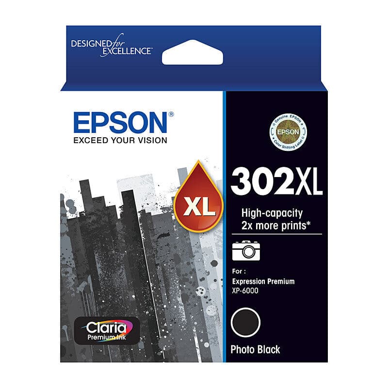 Epson 302XL Photo Blk Ink Cart by Epson — Buy at FetchInk Australia