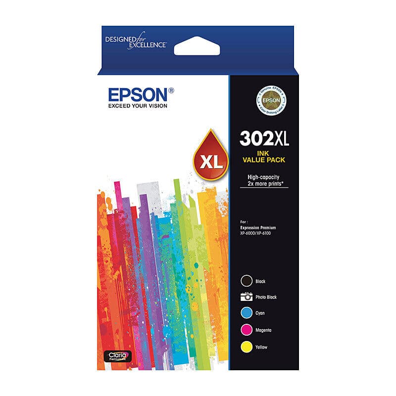 Epson 302XL 5 Ink Value Pack by Epson — Buy at FetchInk Australia