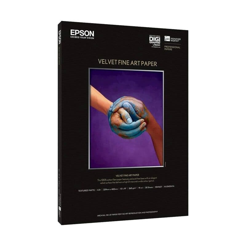 Epson S041637 Velvet Paper A3+ by Epson — Buy at FetchInk Australia