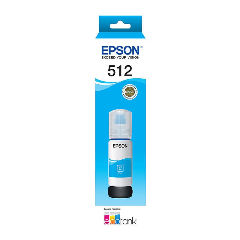 Epson T512 Cyan EcoTank Bottle by Epson — Buy at FetchInk Australia