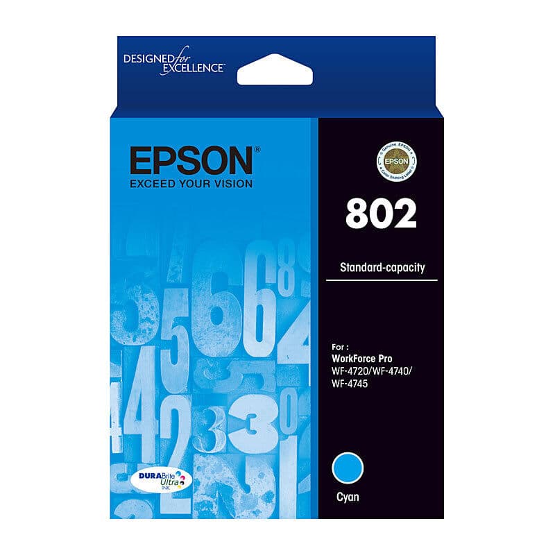 Epson 802 Cyan Ink Cart by Epson — Buy at FetchInk Australia