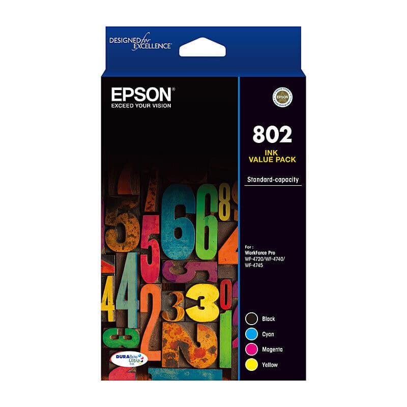 Epson 802 CMYK Colour Pack by Epson — Buy at FetchInk Australia