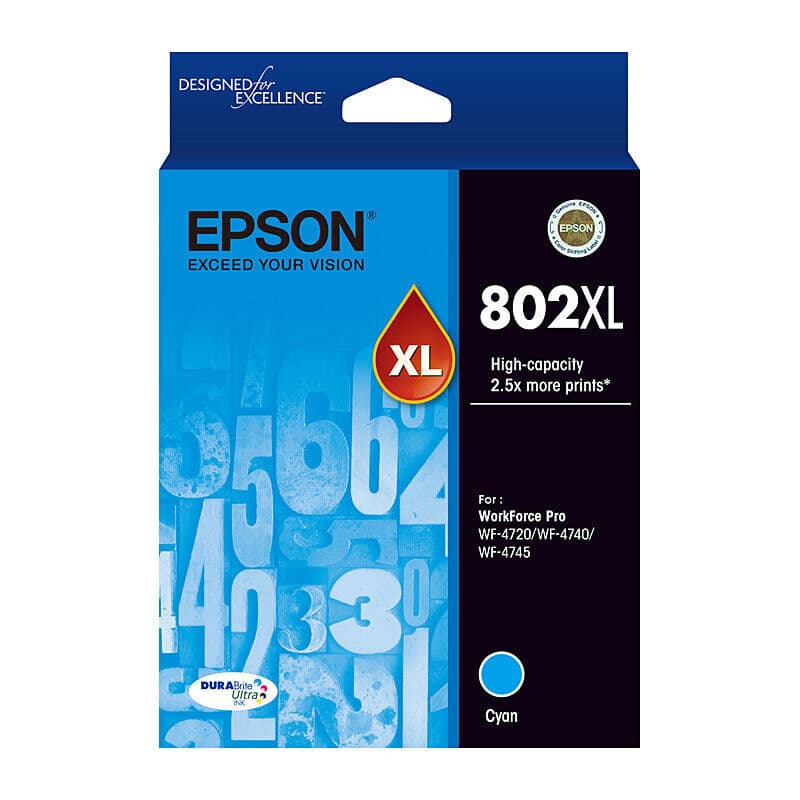Epson 802XL Cyan Ink Cart by Epson — Buy at FetchInk Australia