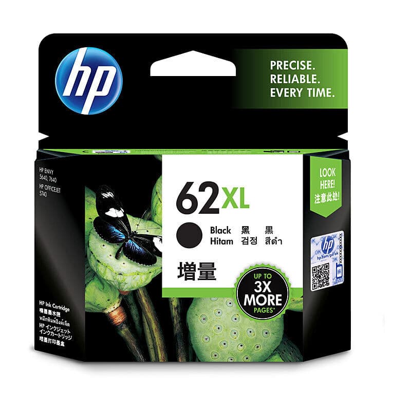 HP #62XL Black Ink C2P05AA by HP — Buy at FetchInk Australia