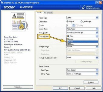 Brother HL-3070CW printer — compatible cartridges available