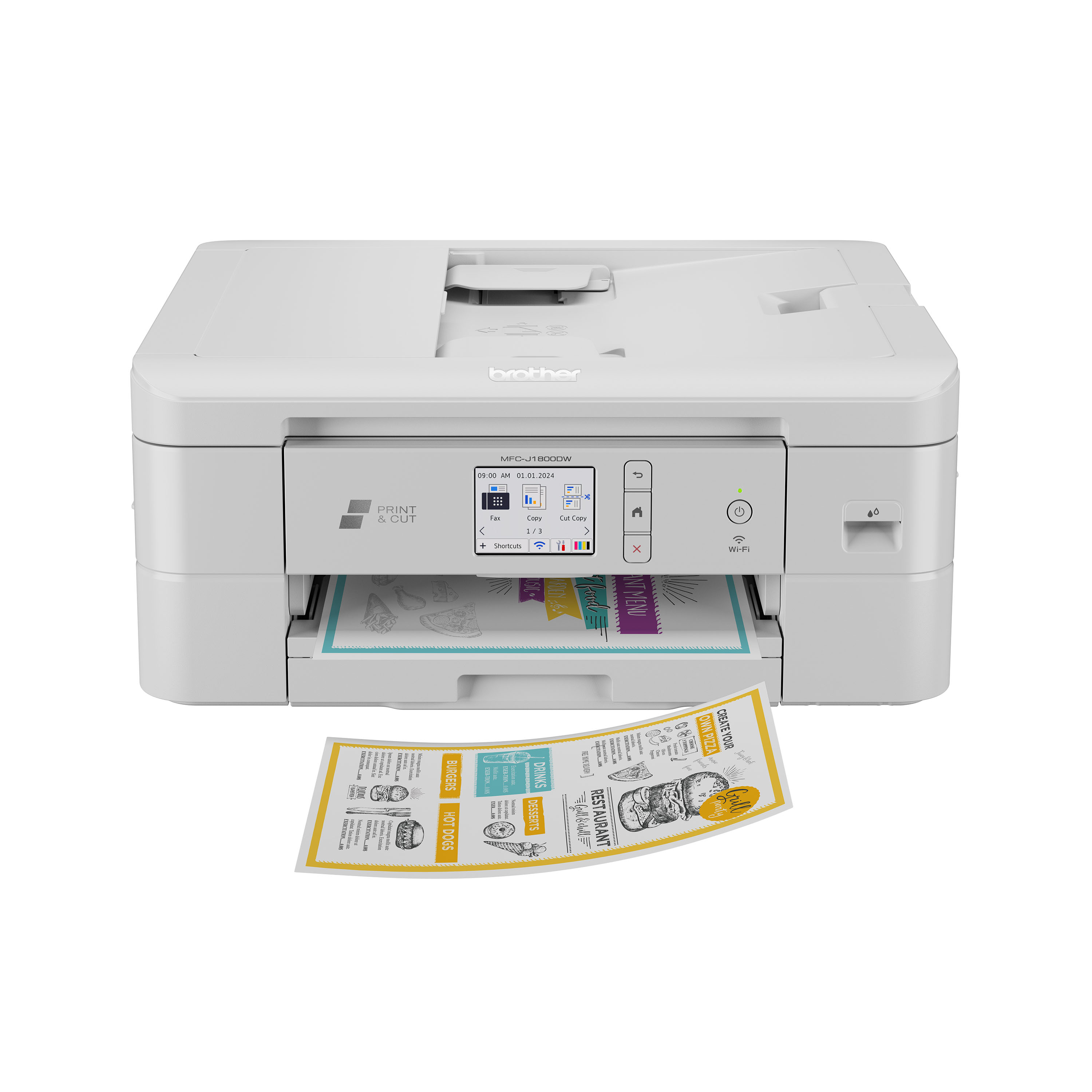 Brother MFC-J1800DW printer — compatible cartridges available