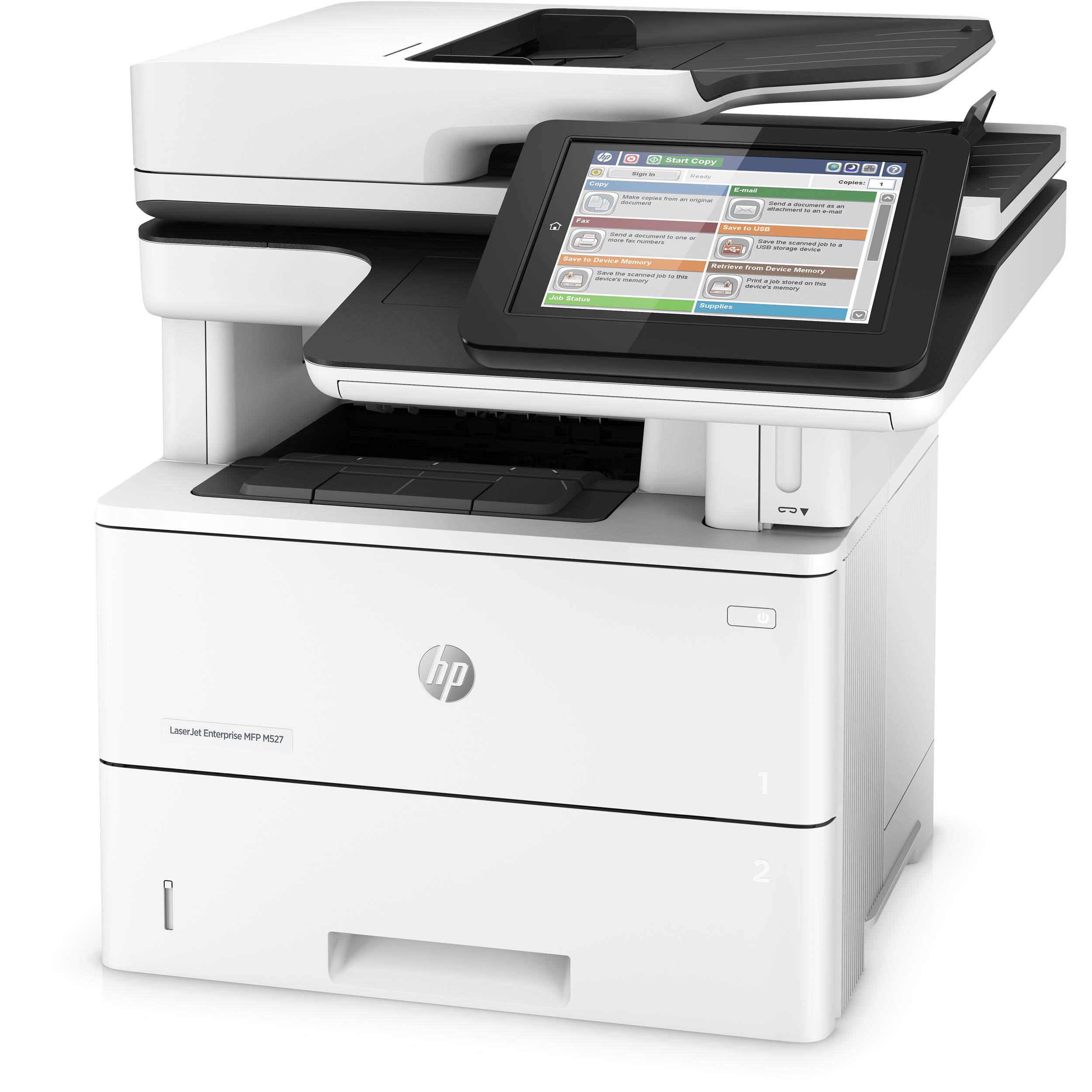HP LaserJet Enterprise MFP M527dn printer — compatible cartridges available