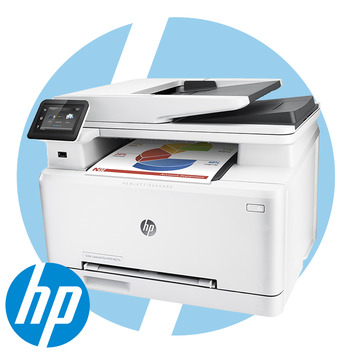 HP LaserJet M2727nfs MFP printer — compatible cartridges available