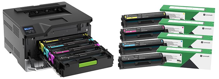 Lexmark C3326dw printer — compatible cartridges available