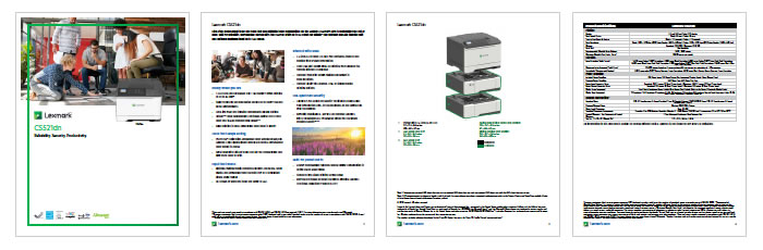 Lexmark CS521dn printer — compatible cartridges available