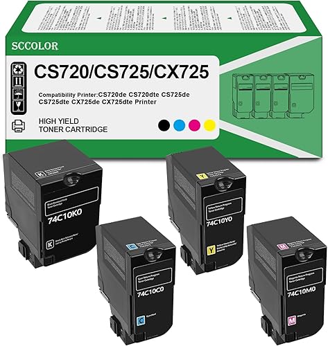 Lexmark CS720de printer — compatible cartridges available