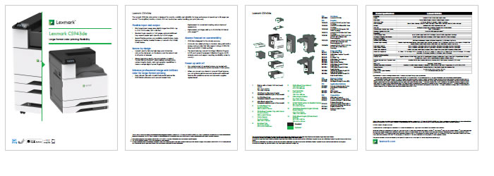 Lexmark CS943de printer — compatible cartridges available