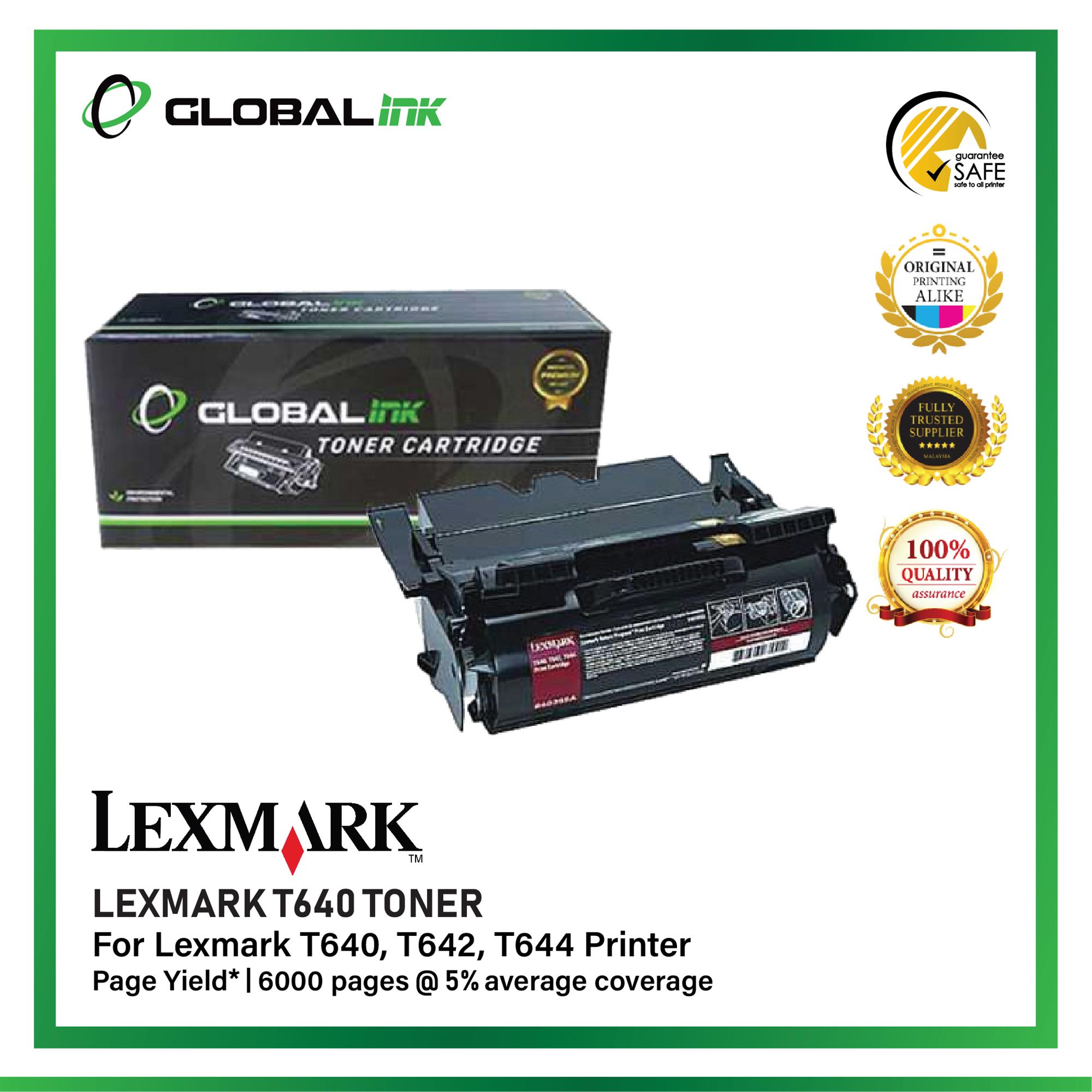 Lexmark T640 printer — compatible cartridges available